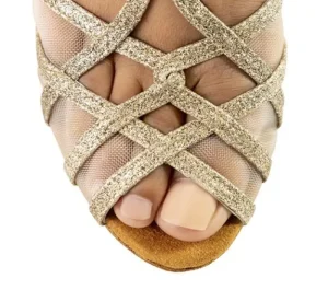 Dansebutikken Anna Kern flot guld glimmer dansesko>Dame Brudesko | Salsasko Damer