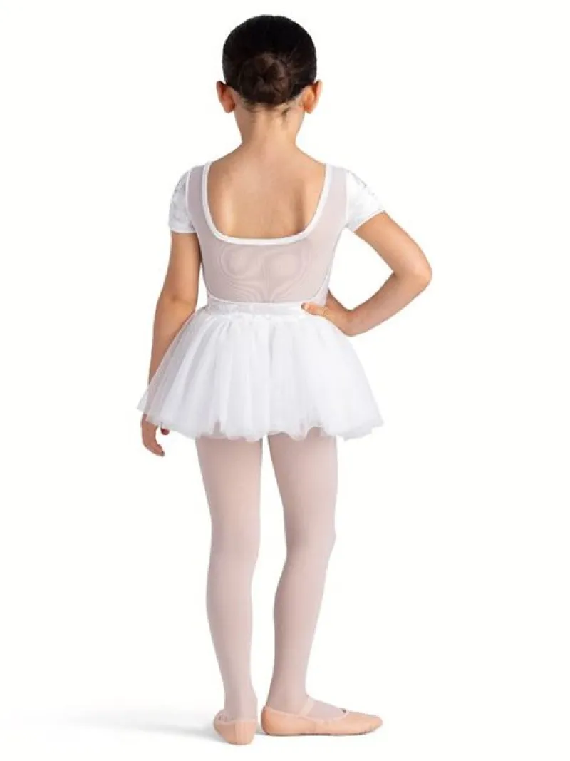 bloch_hvidt_tutu_med_kort_2.webp Dansebutikken Bloch hvidt tutu med korte ærmer og velour>Børn Balletkjole Piger