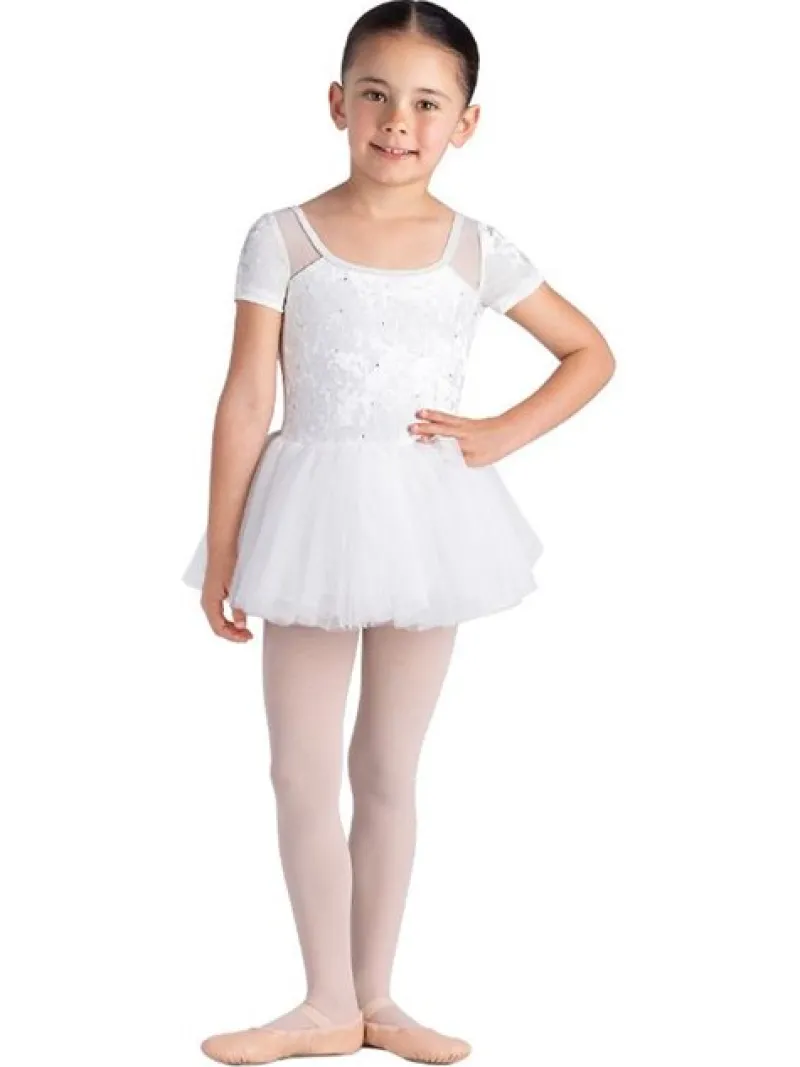 bloch_hvidt_tutu_med_kort_3.webp Dansebutikken Bloch hvidt tutu med korte ærmer og velour>Børn Balletkjole Piger