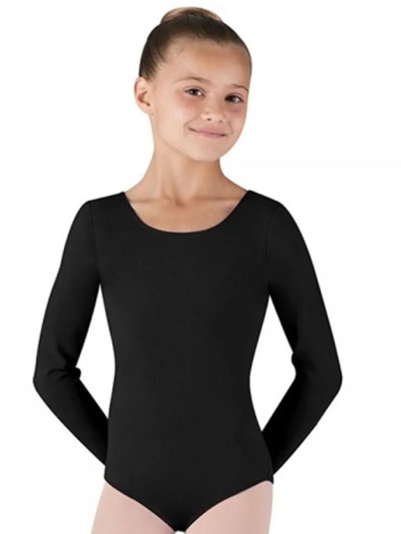 bloch_sort_basic_dragt_m__1.webp Dansebutikken Bloch sort basic dragt m. lange ærmer til piger>Børn Dragter Piger | Balletdragter Børn