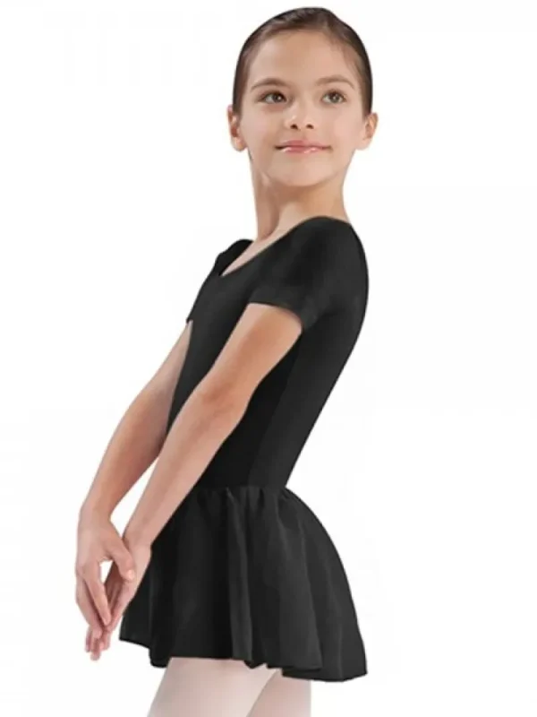 Dansebutikken Bloch sort dragt m.chiffon skørt til piger>Børn Gymnastikkjole Piger | Balletkjole Piger