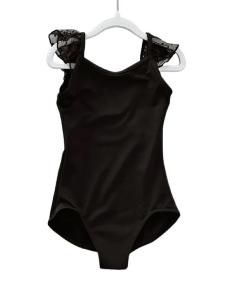 capezio_sort_dragt_med_fl_0.webp Dansebutikken Capezio sort dragt med flæse ærmer til piger>Børn Dragter Piger | Balletdragter Børn