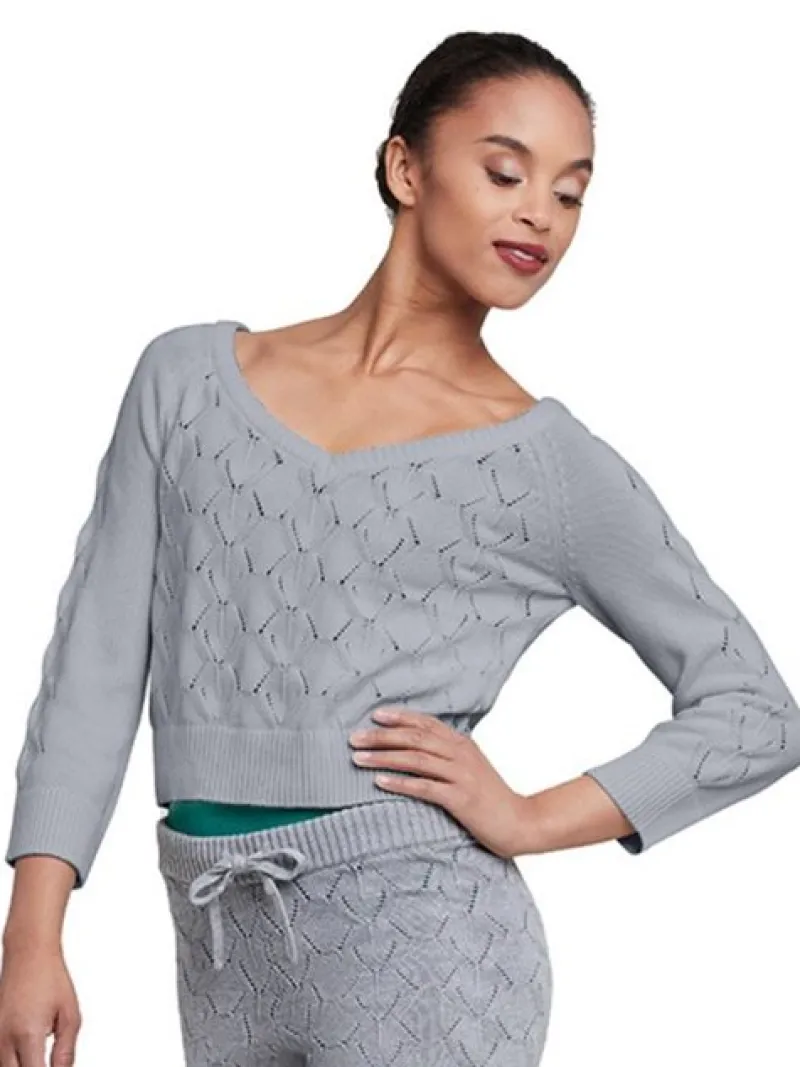 cropped_strik_fra_bloch___0-1.webp Dansebutikken Cropped strik fra Bloch - grå>Dame Dragter Damer