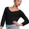 Dansebutikken Cropped strik fra Bloch - sort>Dame Dragter Damer