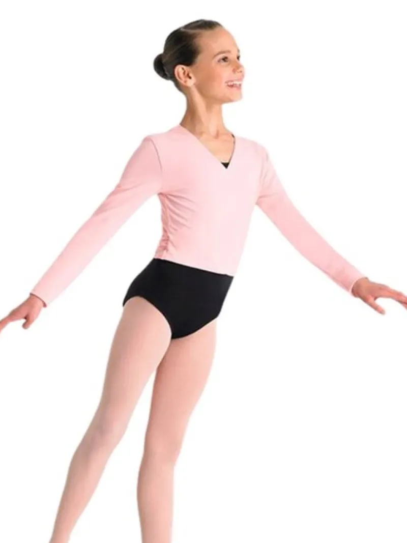 crossover_rosa_overdel_ti_0.webp Dansebutikken Cross-over rosa overdel til piger Bloch>Børn Ballet Toppe Børn