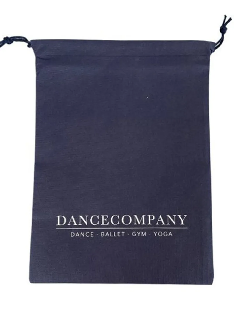 dancecompany_mrkebl_skopo_0.webp Dansebutikken Dancecompany mørkeblå skopose med logo> Dansetasker | Dansesko Tilbehør