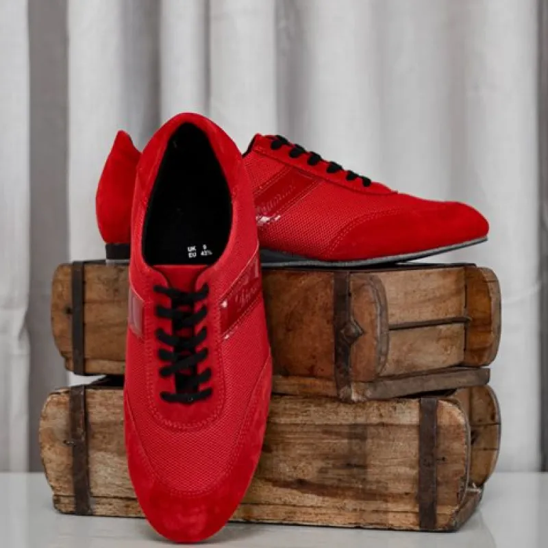 diamant_rd_dansesneaker_v_4.webp Dansebutikken Diamant rød dansesneaker vario spin sål til herrer> Tangosko Herrer | Salsasko Herrer