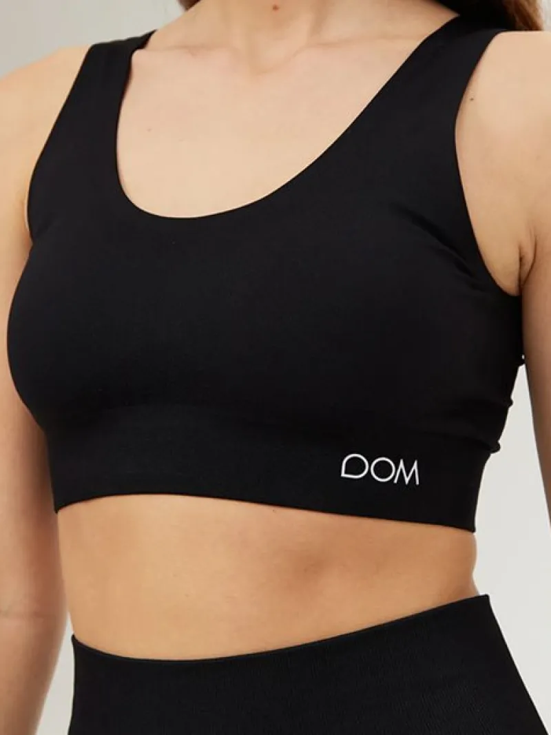 drop_of_mindfulness_seaml_2-5.webp Dansebutikken Drop of Mindfulness seamless top i sort>Dame Yogatoppe | Overdele Damer