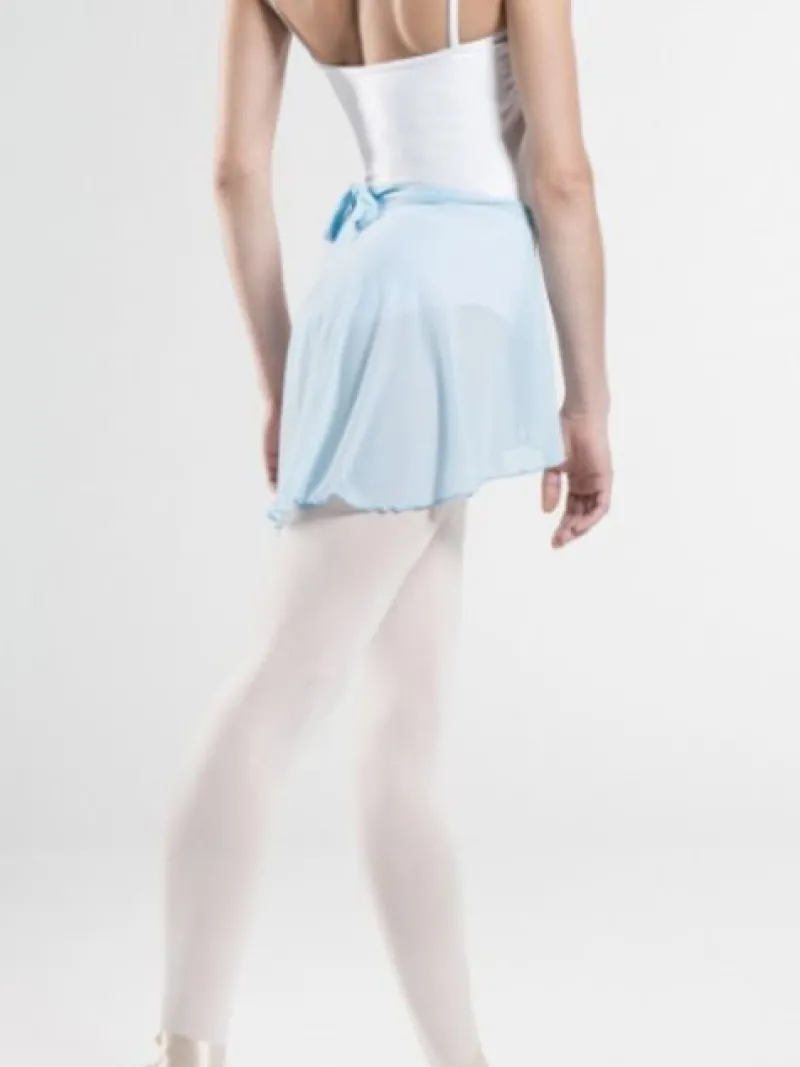 flot_lysebl_wrap_skrt_fra_2.webp Dansebutikken Flot lyseblå wrap skørt fra WearMoi>Dame Ballet Underdele Damer