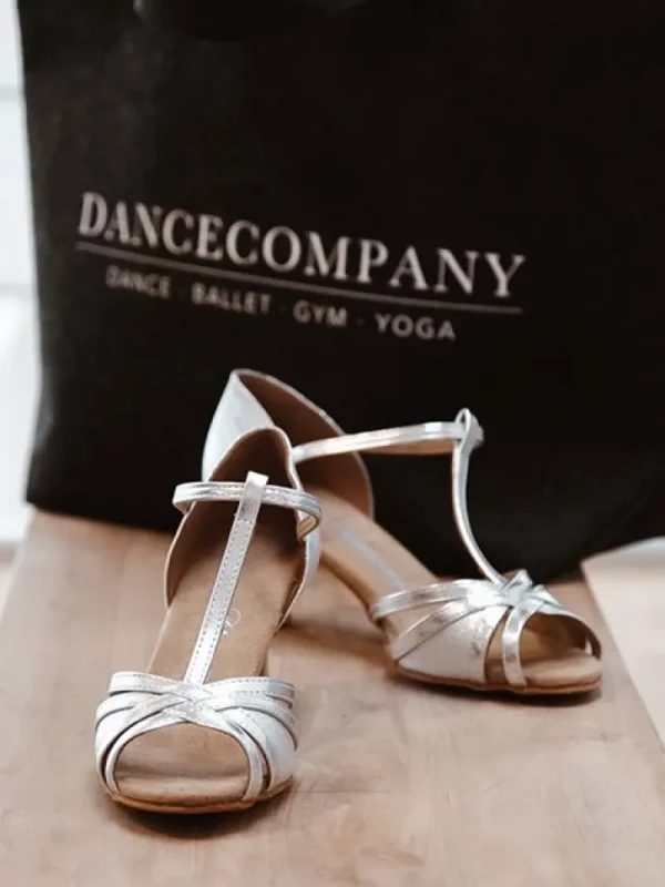 Dansebutikken Flot sølv dansesko til tango/salsa/latin med 5 cm hæl>Dame Salsasko Damer | Latinsko Damer