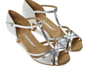 Dansebutikken Flot sølv dansesko til tango/salsa/latin med 5 cm hæl>Dame Salsasko Damer | Latinsko Damer