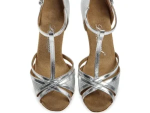 Dansebutikken Flot sølv dansesko til tango/salsa/latin med 5 cm hæl>Dame Salsasko Damer | Latinsko Damer