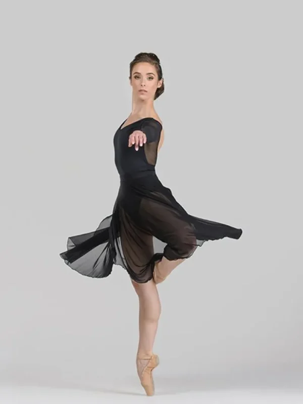 Dansebutikken Flot sort langt balletskørt fra BalletRosa>Dame Ballet Underdele Damer