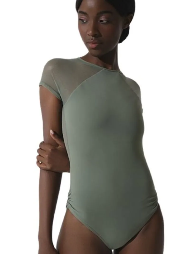 grishko_dragt_i_olivengrn_0-1.webp Dansebutikken Grishko dragt i olivengrøn med mesh detaljer>Dame Dragter Til Skøjteløb | Balletdragter Damer