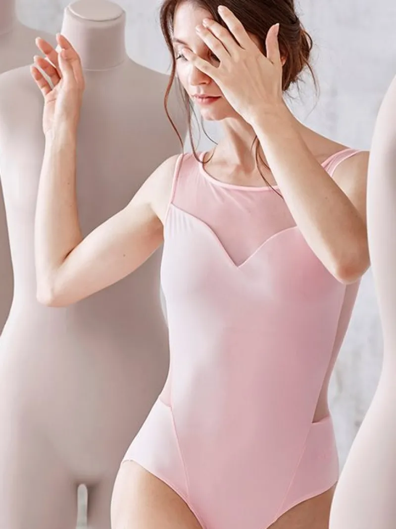 grishko_rosa_balletdragt__2.webp Dansebutikken Grishko rosa balletdragt med mesh og flot ryg>Dame Balletdragter Damer