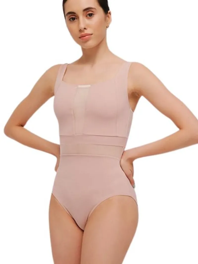 grishko_tank_dragt_i_tea__0.webp Dansebutikken Grishko tank dragt i tea rosa med mesh udskæringer>Dame Balletdragter Damer