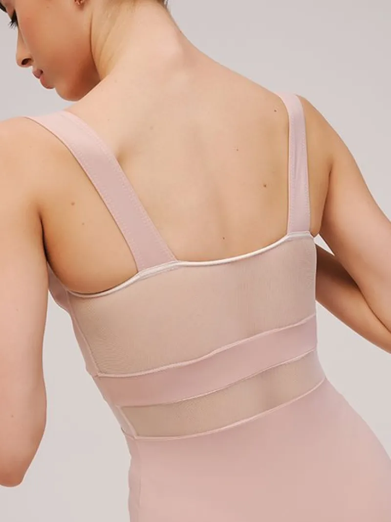 grishko_tank_dragt_i_tea__3.webp Dansebutikken Grishko tank dragt i tea rosa med mesh udskæringer>Dame Balletdragter Damer