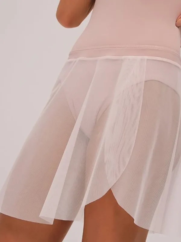 Dansebutikken Grishko tea rosa pull on faux wrap skørt>Dame Ballet Underdele Damer