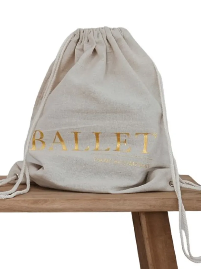 hr_rygskmulepose_med_guld_6.webp Dansebutikken Hør rygsæk/mulepose med guld BALLET skrift> Andet Til Ballet