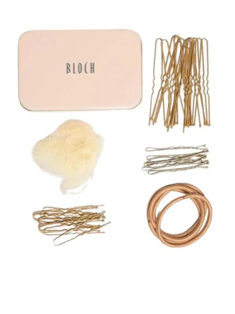 hrkit_blond__metalkasse_f_0.webp Dansebutikken Hårkit blond metalkasse fra BLOCH> Gymnastik Hårtilbehør | Hårtilbehør Til Ballet