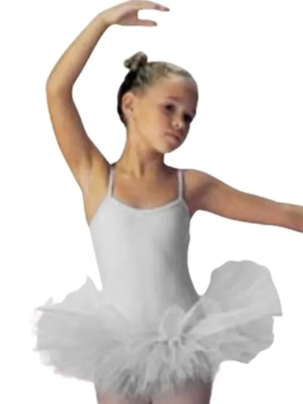 Dansebutikken Hvid tutudragt Seré med 4 lag tyl>Børn Balletkjole Piger
