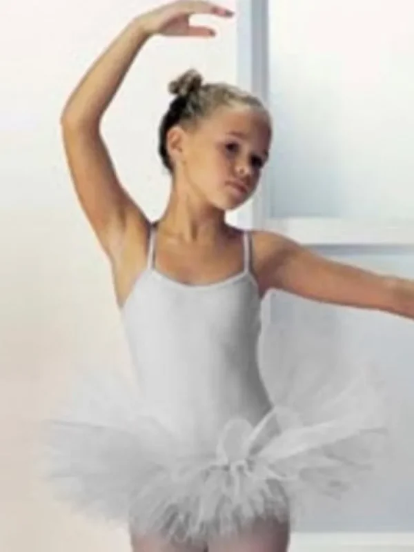 Dansebutikken Hvid tutudragt Seré med 4 lag tyl>Børn Balletkjole Piger