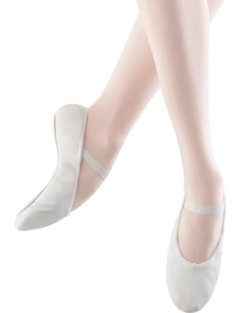 hvide_blde_balletsko_i_sk_0.webp Dansebutikken Hvide bløde balletsko i skind med fuldsål Bloch> Balletsko Bløde