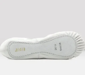 Dansebutikken Hvide bløde balletsko i skind med fuldsål Bloch> Balletsko Bløde