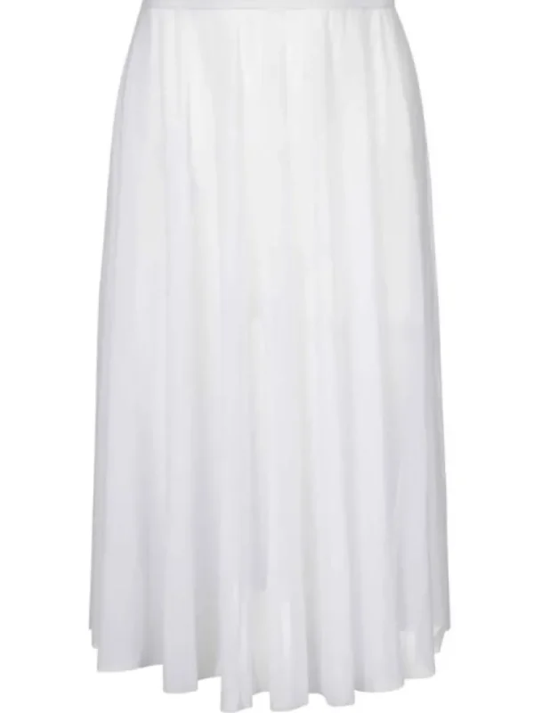 Dansebutikken Hvidt langt pull on mesh skørt fra Mara Dancewear>Dame Skørter Til Skøjteløb | Ballet Underdele Damer