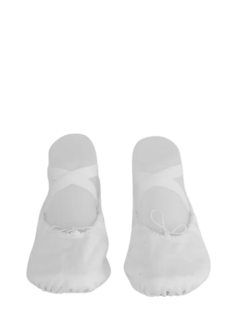 kanvas_hvid_softballetsko_2.webp Dansebutikken Kanvas hvid softballetsko/springsko Wear Moi> Balletsko Bløde