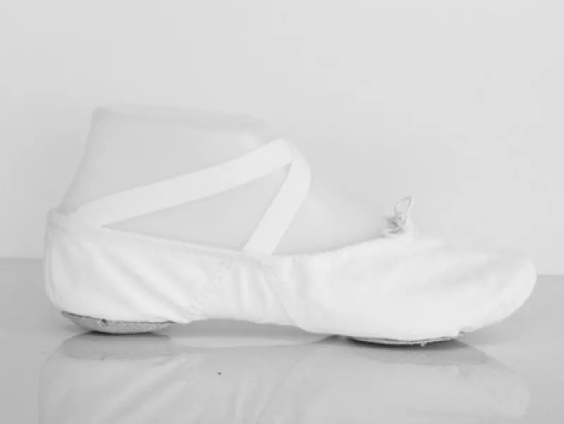 kanvas_hvid_softballetsko_3.webp Dansebutikken Kanvas hvid softballetsko/springsko Wear Moi> Balletsko Bløde