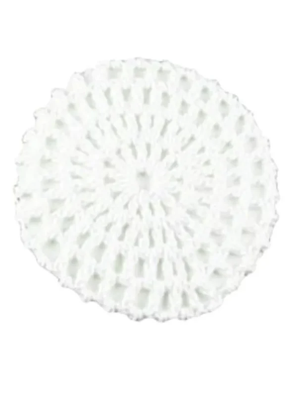 Dansebutikken Katz dance hårnet i hæklet strik hvid> Gymnastik Hårtilbehør | Hårtilbehør Til Ballet