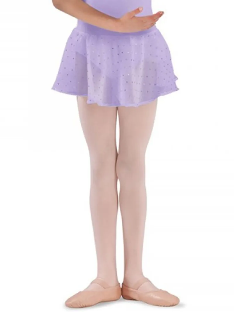 lyselilla_chiffon_skrt_me_0.webp Dansebutikken Lyselilla chiffon skørt med palietter til piger Bloch>Børn Gymnastikkjole Piger | Ballet Underdele Børn