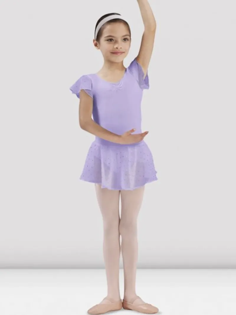 lyselilla_chiffon_skrt_me_1.webp Dansebutikken Lyselilla chiffon skørt med palietter til piger Bloch>Børn Gymnastikkjole Piger | Ballet Underdele Børn