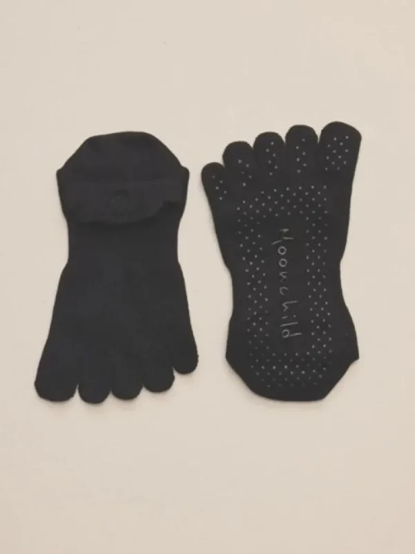 Dansebutikken Moonchild sorte toe socks til yoga> Andet Til Yoga