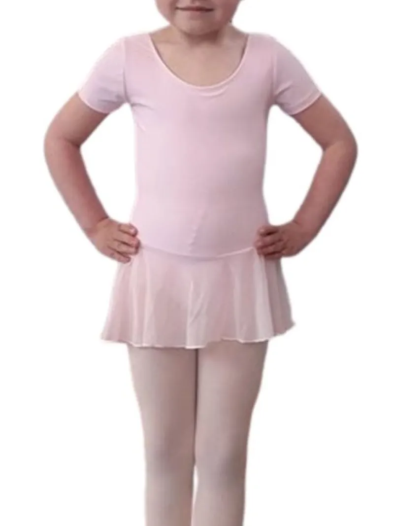 mrk_rosa_dragt_med_psyet__0.webp Dansebutikken Mørk rosa dragt med påsyet chiffon skørt Ballet Rosa>Børn Gymnastikkjole Piger | Balletkjole Piger