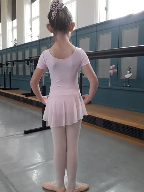 Dansebutikken Mørk rosa dragt med påsyet chiffon skørt Ballet Rosa>Børn Gymnastikkjole Piger | Balletkjole Piger