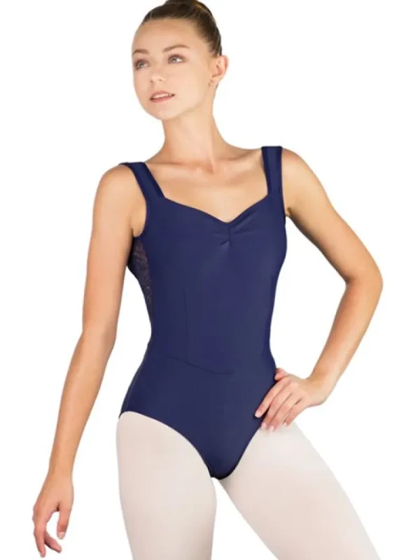 Dansebutikken Mørkeblå balletdragt m.bredde stropper Ballet Rosa>Dame Balletdragter Damer