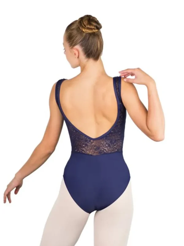 Dansebutikken Mørkeblå balletdragt m.bredde stropper Ballet Rosa>Dame Balletdragter Damer