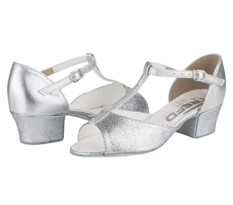 pige_dansesko_slv_glimmer_1.webp Dansebutikken Pige dansesko sølv glimmer Freed of London>Børn Pige Dansesko