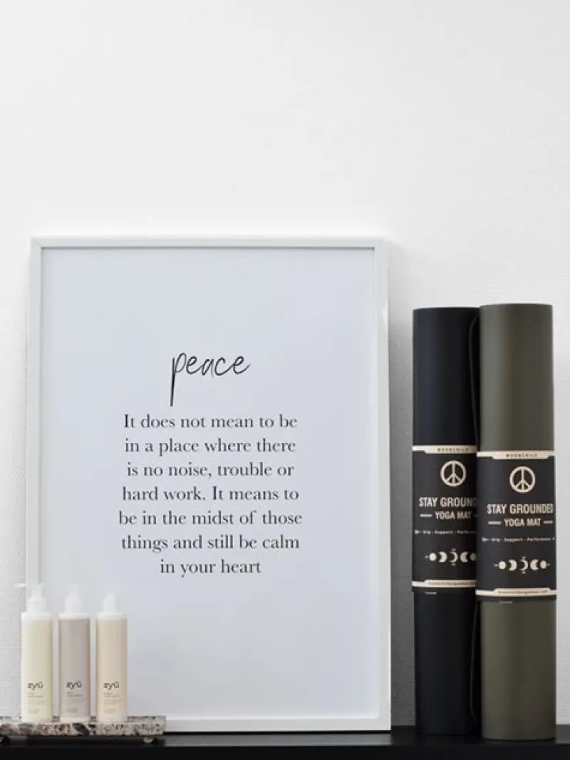 plakat_med_citat__peace_0.webp Dansebutikken Plakat med citat - Peace> Andet Til Yoga