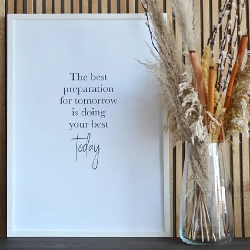 plakat_med_citat__today_0.webp Dansebutikken Plakat med citat - today> Andet Til Yoga | Andet Til Ballet