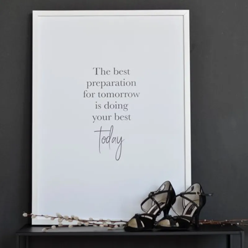 plakat_med_citat__today_3.webp Dansebutikken Plakat med citat - today> Andet Til Yoga | Andet Til Ballet