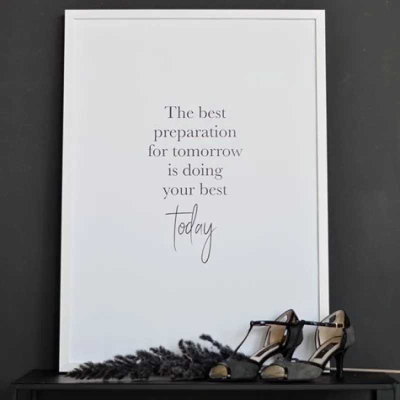 plakat_med_citat__today_4.webp Dansebutikken Plakat med citat - today> Andet Til Yoga | Andet Til Ballet