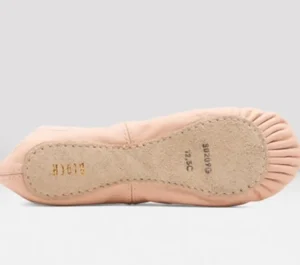 Dansebutikken Rosa balletsko/springsko i skind m.fuldsål Bloch> Balletsko Bløde