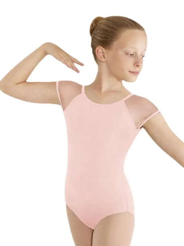 Dansebutikken Rosa dragt til piger m.lille chiffon ærme Bloch>Børn Balletdragter Børn