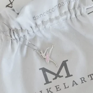 Dansebutikken Sølv halskæde balletdanser rosa tutu sugar plum fairy>Børn Andet Til Ballet | Balletting Børn