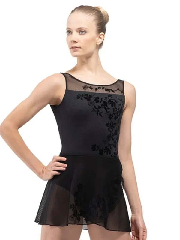 Dansebutikken Sort balletdragt med mesh og broderi fra BalletRosa>Dame Balletdragter Damer