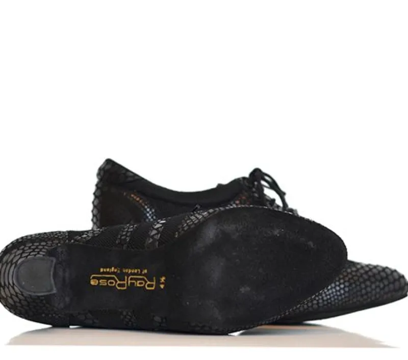 sort_croc_trnings_dansesk_3.webp Dansebutikken Sort croc trænings dansesko Ray Rose - Tiber>Dame Tangosko Damer | Træningssko Damer