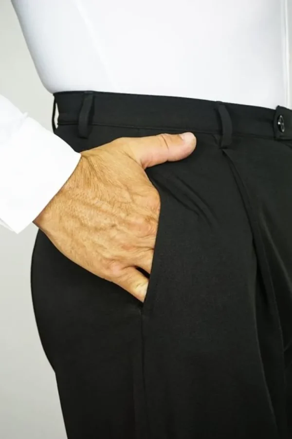 Dansebutikken Sort herre dansebuks med sidelommer - Ready4dance> Dansetøj Herrer